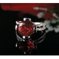 thumbnail image 3 of Imperial Engagement Ring White Gold Plated Red Cz Womens Ginger Lyne Collection 9, 3 of 5