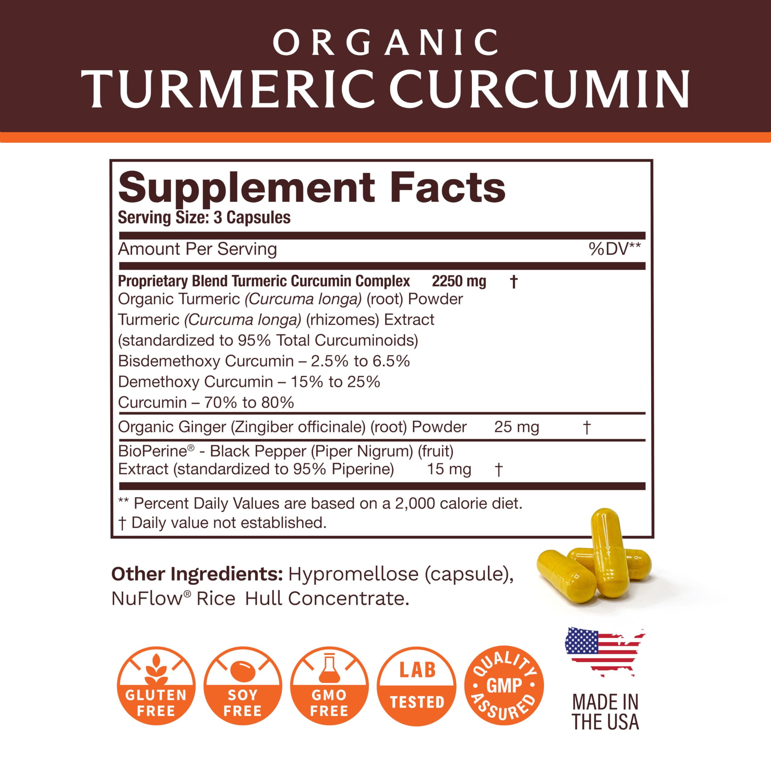 Life's Fortune Turmeric Curcumin Dietary Supplement 750mg 180 Vegetarian Capsules - Turmeric Curcumin Tumeric Capsules Natural Wellness Formula
