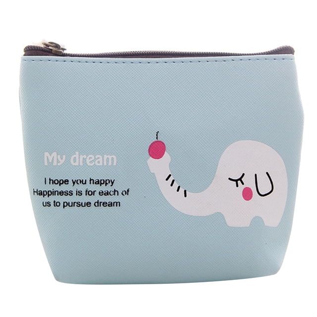 Sonducket Monedero de dibujos animados para mujeres, niñas y hombres, billetera de animales, monedero de cuero PU, monedero de cuero, tarjetero, Carteras Azul