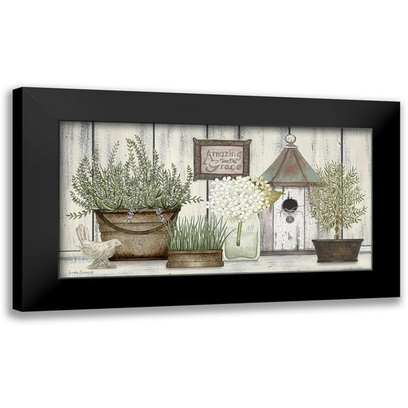 Spivey, Linda 14x9 Black Modern Framed Museum Art Print Titled - Collection of Herbs