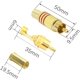 thumbnail image 1 of Enchufe de audio RCA, AV estéreo macho chapado en oro con adaptador de audio sin soldadura de resorte coaxial para transferencia entre interfaces de hardware de audio (paquete de 4) LingWen 8390605708503, 1 of 1