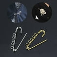thumbnail image 2 of ✪ 10x Pins Brooch Finding for Art Sewing Craft 5x1.5cm Fashion Jewelry Gold Silver, 2 of 12