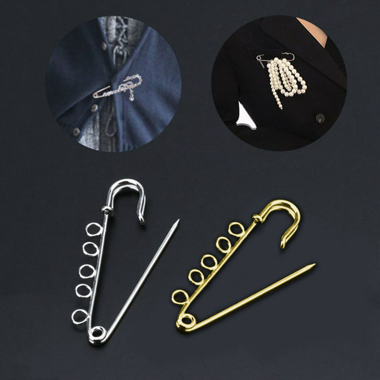 Leaf Decorative Safety Pins | Extra Large Safety Pin Brooches