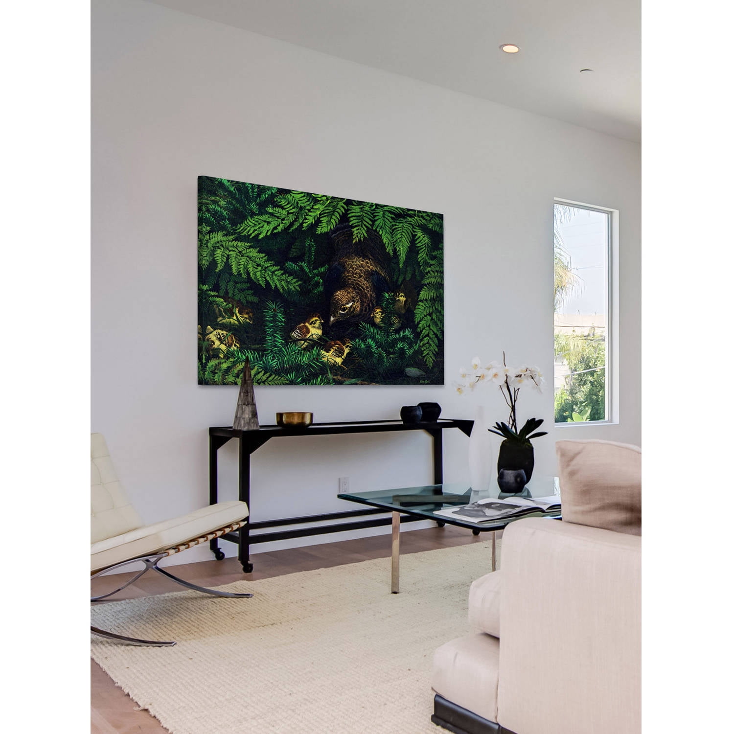 "Hen and Chicks" Painting Print on Wrapped Canvas