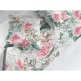 thumbnail image 2 of Floral Design Bed Runner Set, Garden Scene Illustration of Eucalyptus and Rose Pattern Vintage, Decorative Bedding Scarf & 2 Pillow Shams for Hotels Homes, King, Pale Pink Mint Green, by Ambesonne, 2 of 3