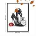 thumbnail image 3 of Qisvanset Fashion Red Lips High Heel Perfume Canvas Print 15.75x11.81 Inches, 3 of 8