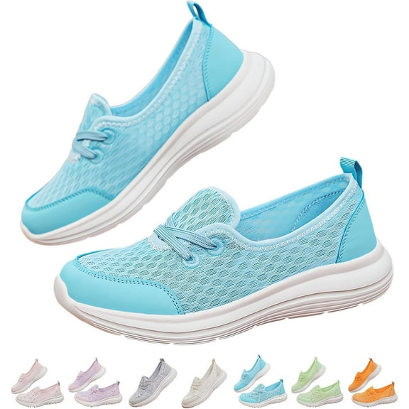 Women’s Quick-Dry Water Shoes, Lightweight Aqua Sneakers with Breathable Mesh, Slip-On Swim Shoes for Beach, Pool, Kayaking, Hiking