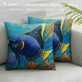 thumbnail image 3 of Leisuo &nbsp;Tropical Fish Throw Pillow Covers Fish Swimming Underwater Water Bubbles Coral Reef Pillowcase Pillow Shams Cushion Case Single Side Printing, 3 of 5