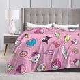 thumbnail image 5 of Hello Kitty Blanket, Super Soft Throw Blanket, Cozy Flannel Blankets For Boys Girls, Warm Blankets For Couch Sofa Bed, 50"X40", 5 of 9