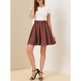 thumbnail image 5 of DARING DIVA Women's Tartan Plaid Skater Suspender Skirt L Red Green, 5 of 6