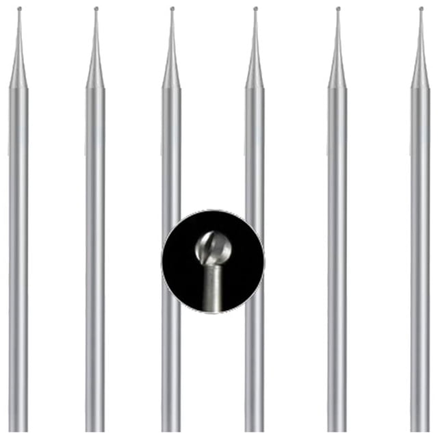 6 Pcs Ball Burr Set, 3/32 Inch Sphere Burs Jewelry Carving Bits(1mm)