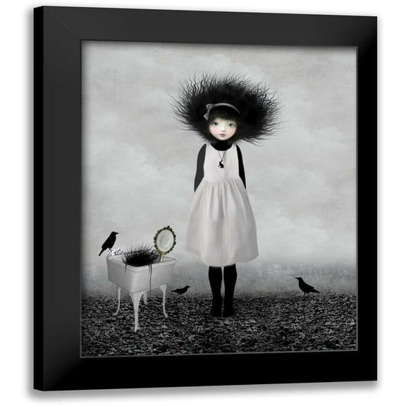Art and Ghosts 12x14 Black Modern Framed Museum Art Print Titled - Dulcimer