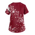 thumbnail image 3 of LHVUOA Floral Scrubs for Women Floral Print Scrub Tops Plus Size Stretch V Neck T Shirts Comfy Working Uniforms with Pockets, 3 of 3