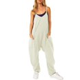 thumbnail image 1 of Y2k-mono holgado sin mangas para mujer, traje holgado de pierna ancha, ropa de calle con bolsillo grande, pantalones de una pieza, ropa de verano, 5XL, 1 of 4