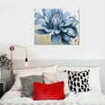 thumbnail image 4 of COMIO  Blue Flower Canvas Wall Art Flower Blossoming Picture Print Wall Painting Modern Artwork Wall Décor for Bedroom Living Room Bathroom Office, 4 of 4