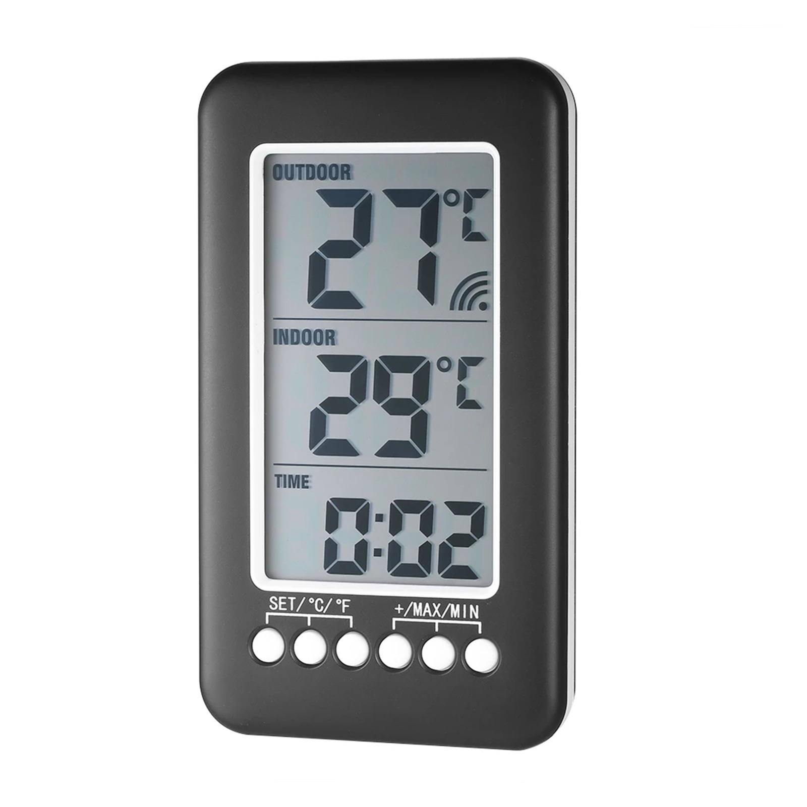 2PCS Digital Thermometer Clock Function LCD Wireless Temperature Meter Electronic Weather Station ,Fast Response