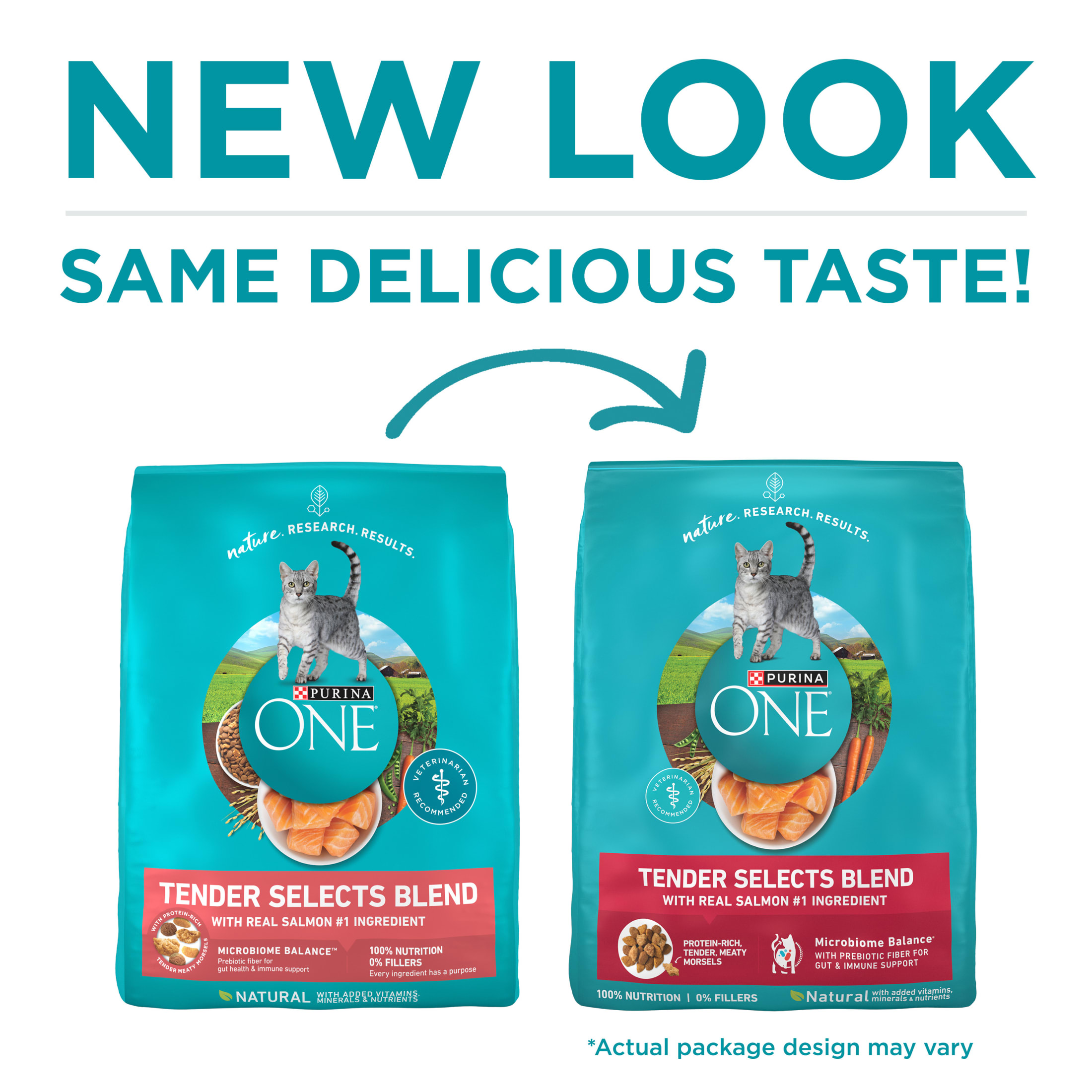 Purina ONE Tender Selects Blend With Real Salmon Digestive Care Dry Cat Food, 7 lb photo 2