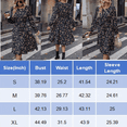 thumbnail image 7 of Women's Dresses Long Sleeve Flowy Floral Casual Midi Dresses,Navy L, 7 of 7
