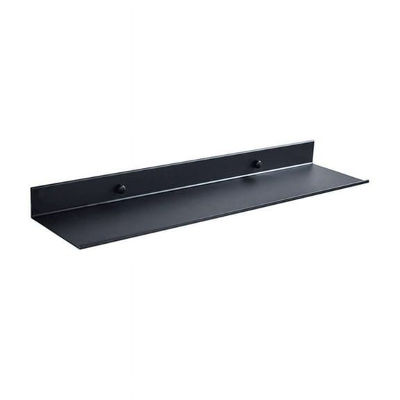 Floating Wall Shelf Black for Kitchen Bathroom Storage Rack Mirror Metal Shower Co aluminium1629