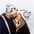 thumbnail image 5 of Zufioo Colorful Hearts Penguin Print Adult Knitted Hat, Unisex Cuffed Brimless Ski Hat, Suitable for Autumn and Winter, 5 of 6