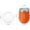 thumbnail image 3 of BJPKPK 2 pcs 12oz Insulated wine tumbler, 12oz Insulated Wine Tumbler with Lid,Unbreakable Stainless Steel Wine Glasses, Insulated Tumbler for Home & Outdoor, Orange, 3 of 7