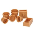 thumbnail image 3 of Dollhouse Flower Pot, 7 Pcs Vivid Miniature Simulation Flower Pot Durable Educational Exquisite  For Doll House Decoration, 3 of 8