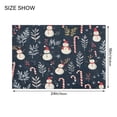 thumbnail image 4 of Yayeee Bath Rug for Bathroom Floor Non Slip Rectangle Fluffy Soft Absorbent Mat, 16"x24", Jolly Snowman, 4 of 7