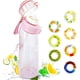 thumbnail image 5 of Botella de agua con fragancia de frutas de 650 ml, con 7 cápsulas de sabor% 0 vasos de agua con azúcar, para gimnasio y regalo al aire libre (rosa + 7 cápsulas), 5 of 5