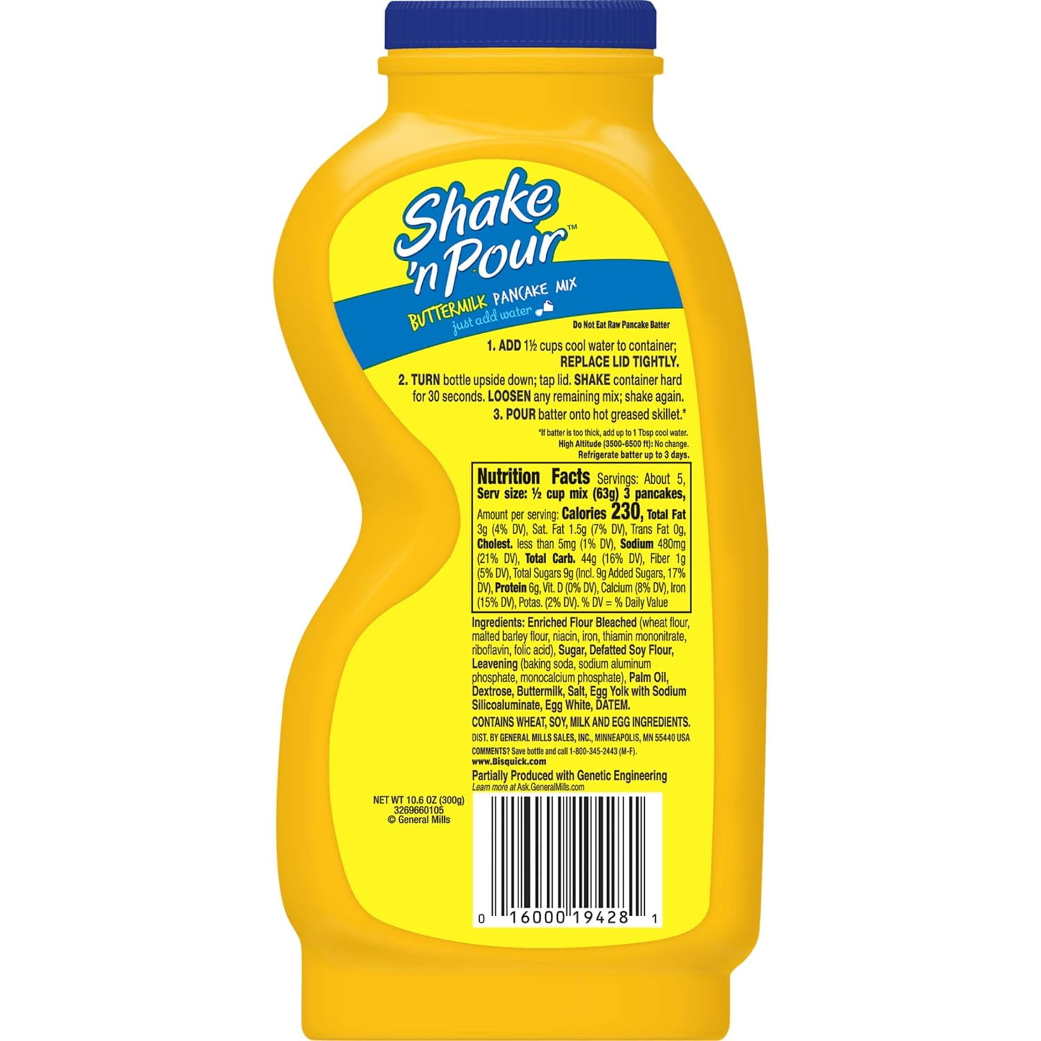 Bisquick Shake 'n Pour Buttermilk Pancake Mix (Pack of 3) 10.6 oz Bottles