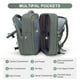 thumbnail image 3 of Mochila de viaje coofay Carry on expandible verde oliva, 3 of 7