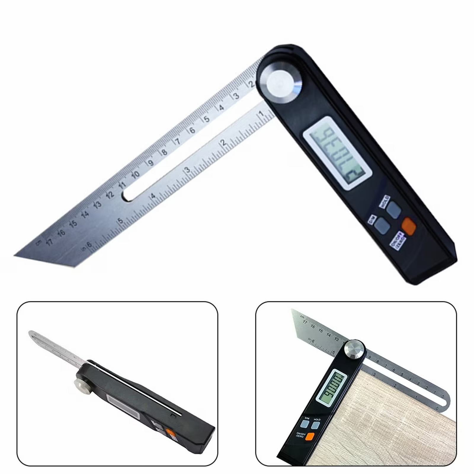 1Pcs Digital Protractor,T-Bevel Gauge & Protractor,Digital Angle Finder with Lcd Display,Digital Display Square Woodworking Measuring Ruler for Woodworking, Metalworking, Construction,White