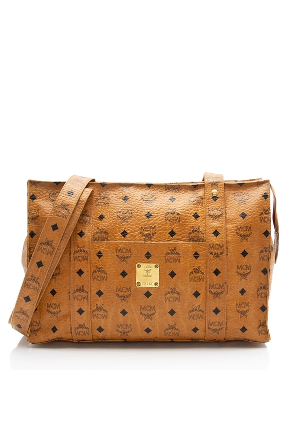 Pre-Owned MCM Vintage Visetos Heritage Medium Shopper Tote