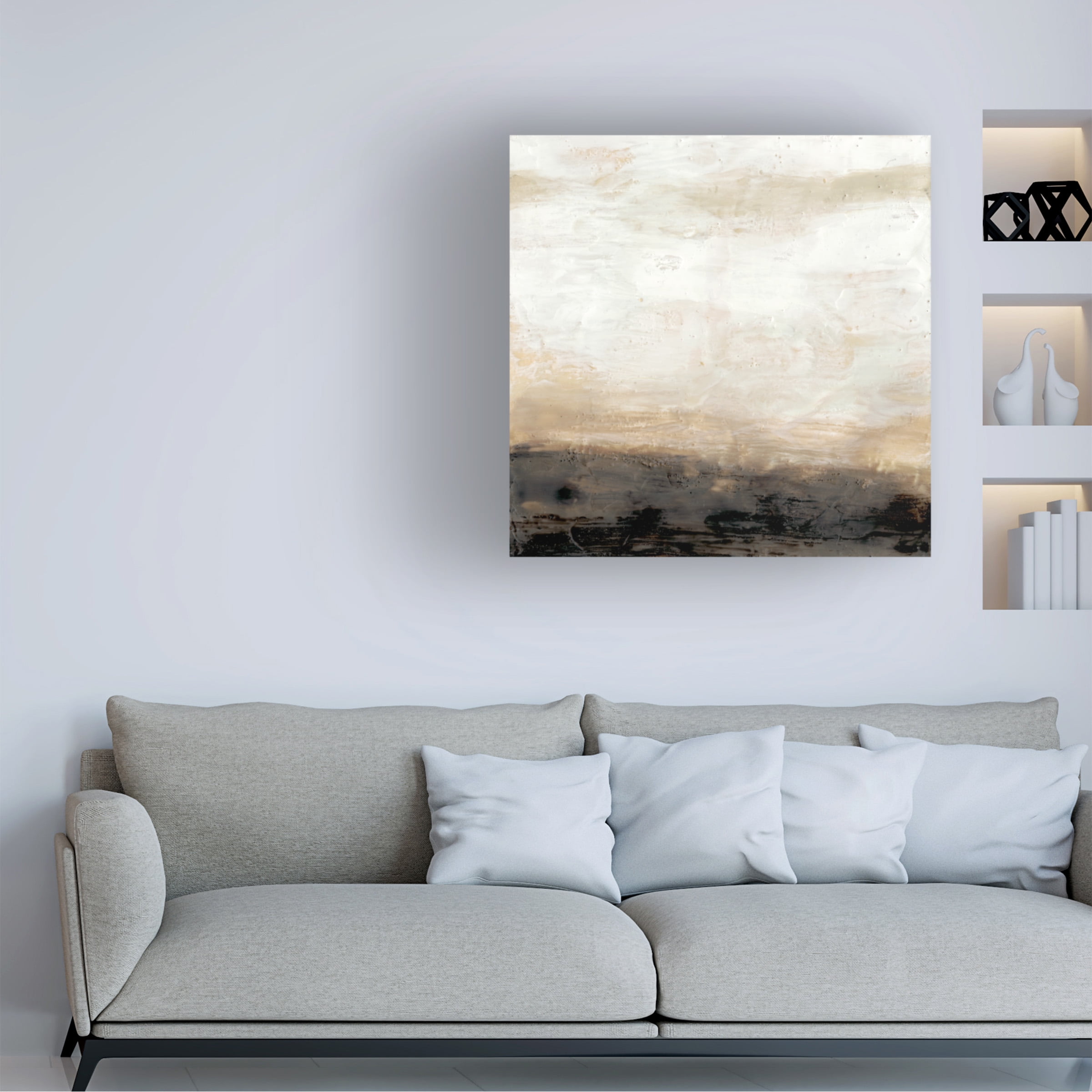 Trademark Fine Art Jennifer Goldberger Umber Land II Canvas Wall Art - 35x35