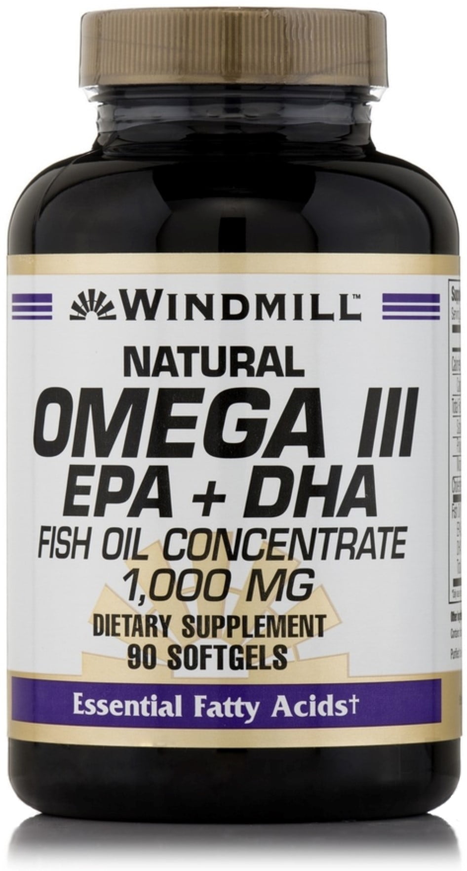 3 Pack Windmill Natural Omega III EPA + DHA Fish Oil Concentrate 1000