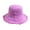 Purple, variant on Couple Bucket Hat Ripped Edge Flat Top Double-sided Wear Solid Color Lightweight Anti-UV Sun Protection Fisherman Cap for Hiking Outings Traveling