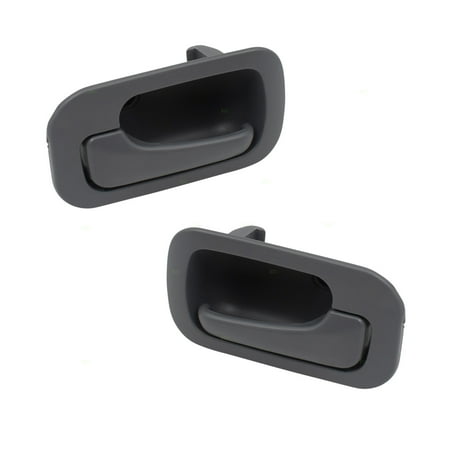Honda Civic 4 Door Corner - 4 Piece Set Inside Interior Grey Door Handles Replacement for 92-95 Honda Civic Sedan 72160SR4A02ZA 72120SR4004ZB
