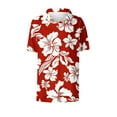 thumbnail image 6 of WCMZJ Hawaiian Shirts for Women Summer Beach Shirt Tropical Shirts Womens Hawaii Button Down Short Sleeve Blouses Button Up Tops Red XL, 6 of 6