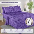 thumbnail image 4 of Lux Decor King Size Bed Sheets Set 6 Piece - Soft Brushed Microfiber Sheets & Pillowcases, 16-Inch Deep Pocket Fitted Sheet, Hotel Luxury - Lavender, 4 of 4
