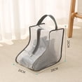 thumbnail image 3 of Portable Big Shoes Organizer Storage Bags Long Shoe Home Dustproof Cover Grey, 3 of 9