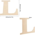 thumbnail image 2 of 12 Inch Wooden Letters L Unfinished Wood Letters Wooden Alphabet Cutout for DIY Crafts Home Wall Decoration BurlyWood, 2 of 7