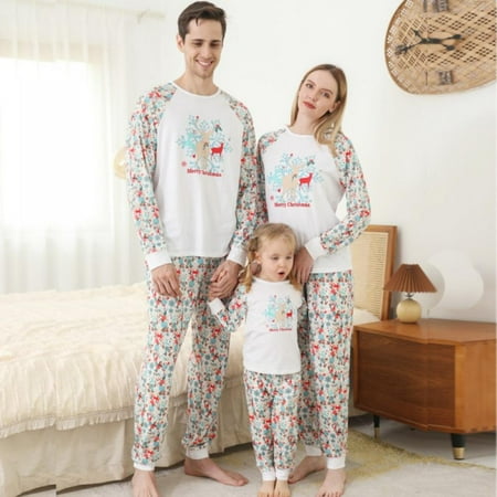 

Christmas decorations--Christmas Family Printed Home Pajamas 2 Sets