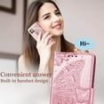 thumbnail image 6 of for Motorola One 5G Ace Phone Case,Moto G 5G Wallet Case,Women Butterfly Embossed PU Leather Kickstand Card Slots Wrist Strap Flip Cover for Motorola Moto One 5G Ace 6.7" (Rose Gold), 6 of 8