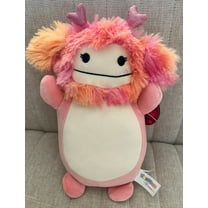 Squishmallows 10"" Valentines Hug Mees Caparinne The Bigfoot, Medium, Pink