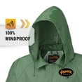 thumbnail image 3 of Pioneer Waterproof Rain Suit for Men - Lightweight Rain Jacket and Rain Pants - 2 Pockets - Green, 3 of 9