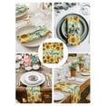 thumbnail image 3 of Yellow Sunflowers Cloth Napkins Set of 8 Reusable Dinner Napkins, Green Striped Summer Botanical Cocktail Napkin Washable Table Napkins for Wedding/Holiday Party/Baby Shower 20"x20", 3 of 7