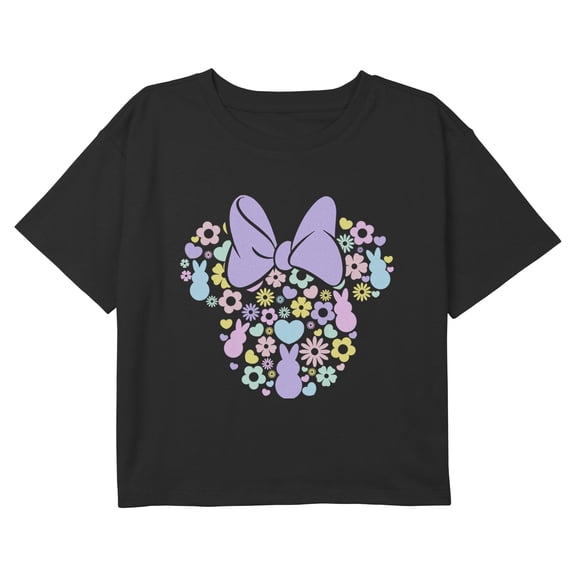 Girls Minnie Mouse Cute Easter Bow T Shirt