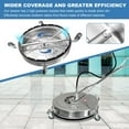 thumbnail image 2 of Trilenars 20inch Pressure Washer Surface Cleaner with 4 Wheels - Stainless Steel Dual Handle Surface Cleaner 4600 Max PSI,3/8inch Connector & 1/4inch Adapter for Floor Driveway,Silve, 2 of 8