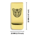 thumbnail image 2 of Stainless Steel Geometric Polygon Cheetah Animal Classic Slim Money Clip Credit Card Holder, 2 of 2