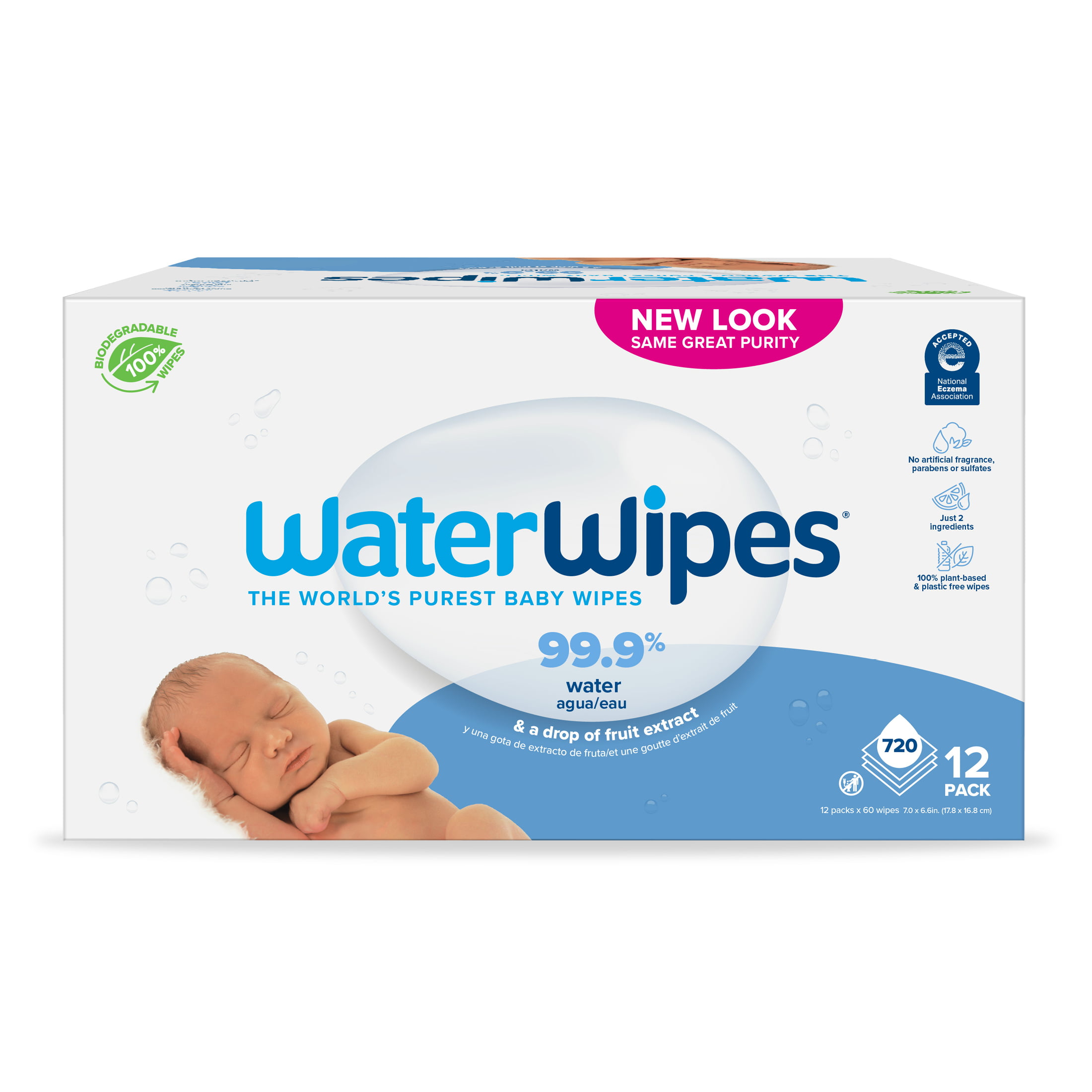 CHEMICAL FREE SENSITIVE BABY WIPES WATERWIPES CHOOSE YOUR PACK SIZE! 