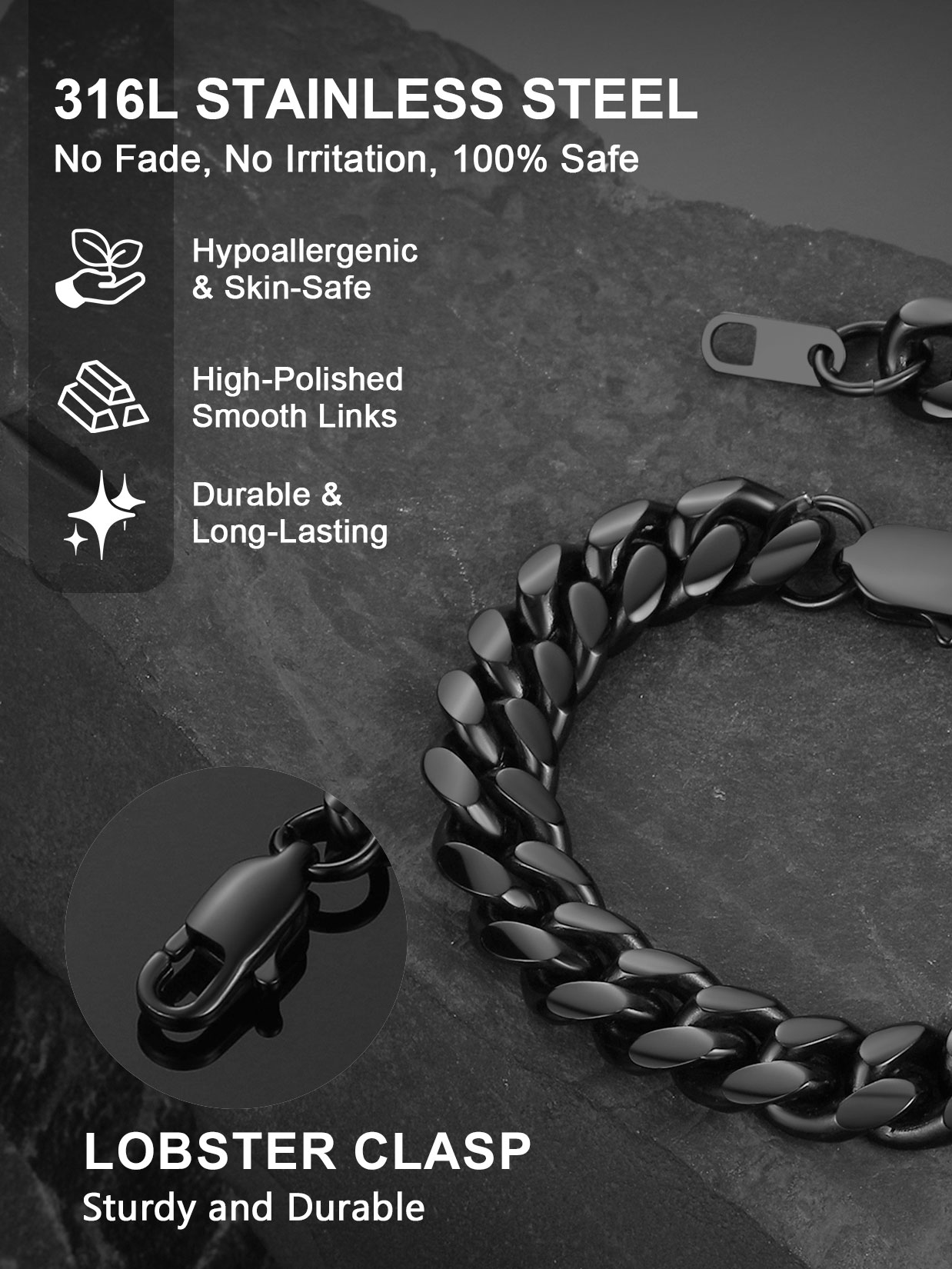 ChainsProMax 10mm Stainless Steel Cuban Link Bracelet photo 6